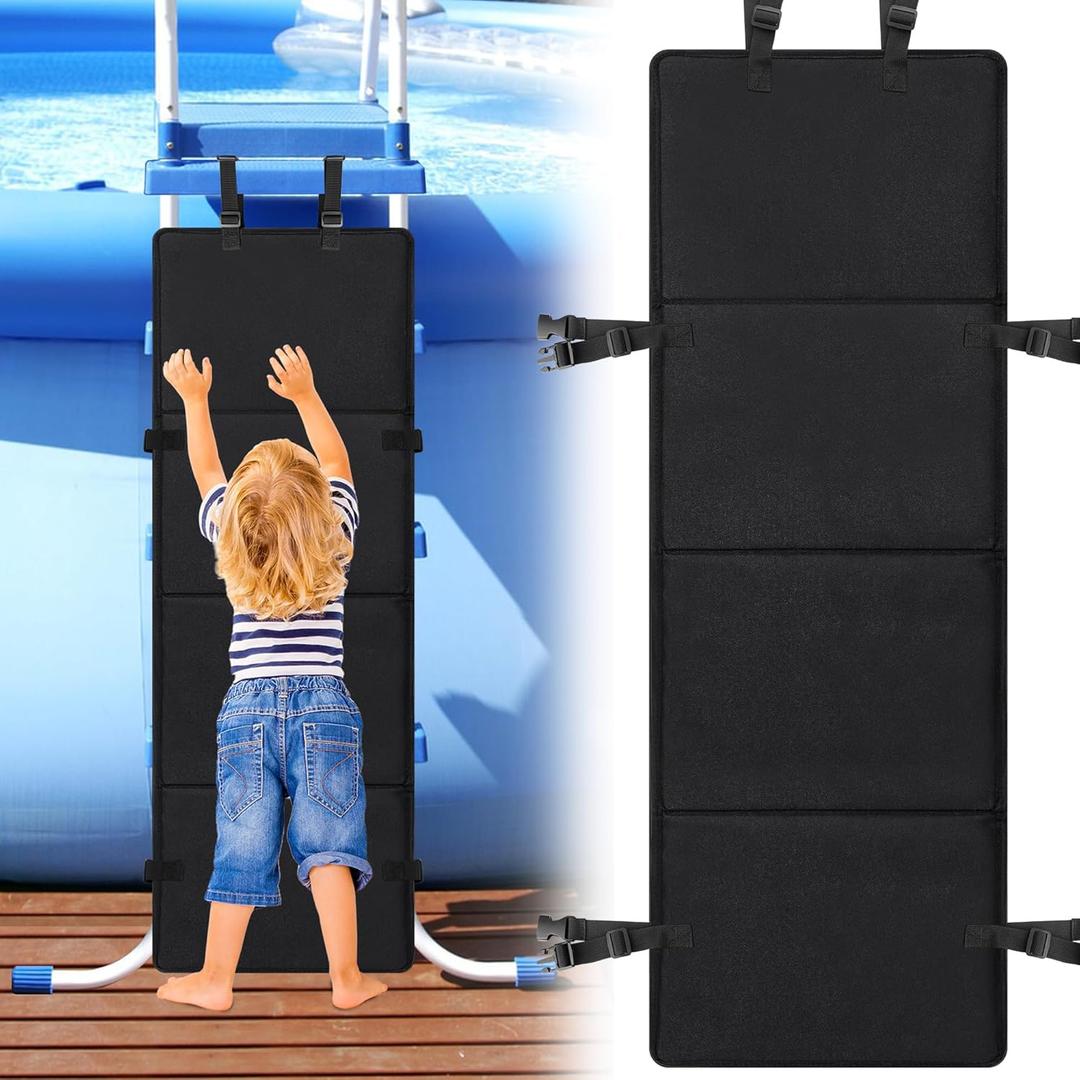 Adnee 600D Oxford Cloth Pool Ladder Protector Cover, 47.5''x16''Pool Step Guards,Swimming Pool Child Saver to Prevent Kids from Climbing,Falling,Drowning and Bunk Bed Ladders Protection