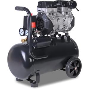 PONO 6.3 Gal Ultra Quiet Air Compressor, 1.5HP, 6CFM Oil-Free Tire Inflator