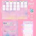 xo, Fetti Bulletin Board Set, 79 pieces | Classroom Centers Calendar, Weather Decorations, Pink School Day Sign, Days of the Week, Friendship Bracelet Teacher Supplies