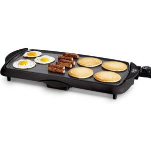GreenLife 20” Extra Large Electric Griddle, Non-Toxic PFAS & PFOA-Free Ceramic Nonstick, Temperature Control, Quick Even Heating, Removable Drip Tray, Pancakes, Eggs, Sausage, Easy Clean, Black