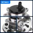 Autoround 512454 512455 Rear Wheel Hub and Bearing Assembly Compatible with Toyota Camry 2012-2017, Avalon 2013-2018, 5 Lugs w/ABS, 2 Pack