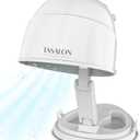 TASALON Ionic Hooded Dryer - 1875W Bonnet Dryer, 3 Heating Settings, Sit Under for Home and Salon, Portable Hair Dryer with Hood, Height Adjustable Hooded Hair Dryer- White (Large)