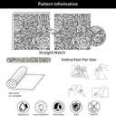 Modern Black and White Rose Floral Mosaic Flower Geometric Peel and Stick Wallpaper Easy Peel Off Contact Paper Stick on Adhesive Wall Paper for Bathroom Waterproof Renter Friendly