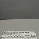 BlueFinger Wireless Keyboard and Mouse with Power Display, Blacklit Rechargeable Full Sized Silent Light Up Gaming Keyboard Mouse Combo for Computer, Mac, Laptop, PC (White)