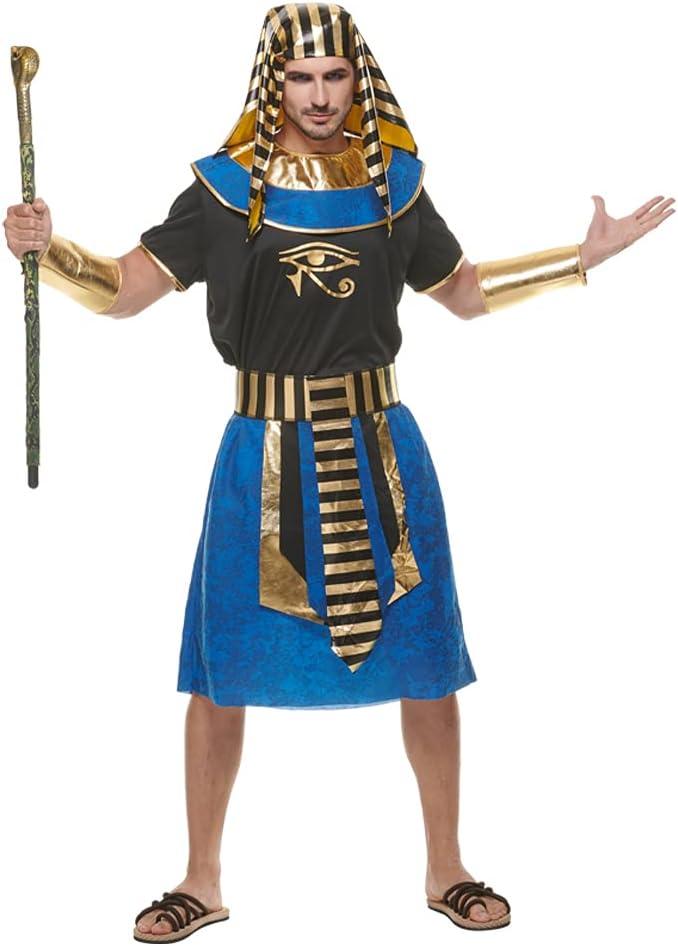 EraSpooky Egyptian Costume Men Pharaoh Ancient Robes Egypt Fancy Dress, M