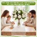 Geosar White 20 Pcs 40 Heads Artificial Peonies Flowers, White Faux Peony Florals Arrangement with Bendable Stems for Centerpieces, Wedding Bouquet, Home, Office, Party Decor