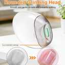 Electric Nail Clipper with Ingrown Nail Clipper, 2 in 1 Nail Trimmer (with LED Light & Storage Box), Portable 3 Speeds Electric Toenail Clippers, Suitable for Kids, Adults and Seniors - White