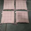 Chair Cushions for Dining Chairs Set of 4 Kitchen Seat Cushions Indoor Textured Seat Pad with Ties for Dining Office Living Room( 18 x 18 Light Pink), Kitchen Seating, Vintage Style Cushions, Elegant Chair Pads, Chair Topper Pads