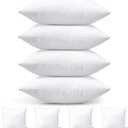 OTOSTAR Throw Pillow Inserts 18x18 Inch Pillow Inserts Square Form Pillow Sham Stuffer Throw Pillows Fluffy Couch Pillows Throw Pillow Decorative Pillows for Sofa Bed Couch Living Room Pack of 8