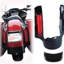 LED Rear Fender Fascia Set,Fender Extension Kit with Integrated Stop Tail Turn Signal Lights for Harley Davidson Touring Road King, Electra Glide, Road Glide, Street Glide 2014-2023 Accessories