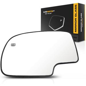 For Chevy Tahoe 2000 01 02 03 04 05 2006 Mirror Glass Driver Side | Heated | Flat | w/Backing Plate | All Cab types | Replacement For 88986362 | GM1324108