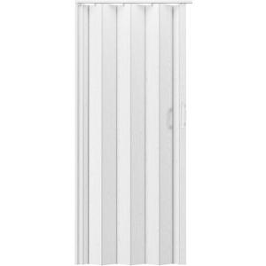 Studio Series 32" W x 80" H PVC Foldable Accordion Door, Trimmable, Flexible Single Layer Panels, White Oak