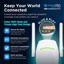 Speed Wave WiFi Extender 2025 ExtendTecc Pro WiFi 6 Range Extender Signal Booster Cyber WiFi Dual-Band 1.8 Gbps Amplifier, Up to 2,100 sq ft & 64 Devices, Plug-in Repeater with Ethernet Port