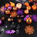 100Pcs Halloween Hanging Ball Ornaments, Ornaments Tree Decorations, Shatterproof Plastic Balls for Cute Holiday Party Indoor Home Decor (100Pcs) (100pack)