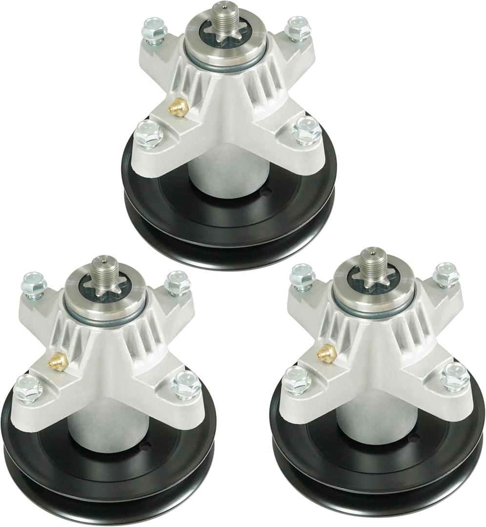 q&p 3 Pieces Spindle Assembly Replace 918-04126 11962 82-403 285-867 285-312 112-0370 Fit Mower Deck i1050 with 4 BoIt Height 6 3/8"