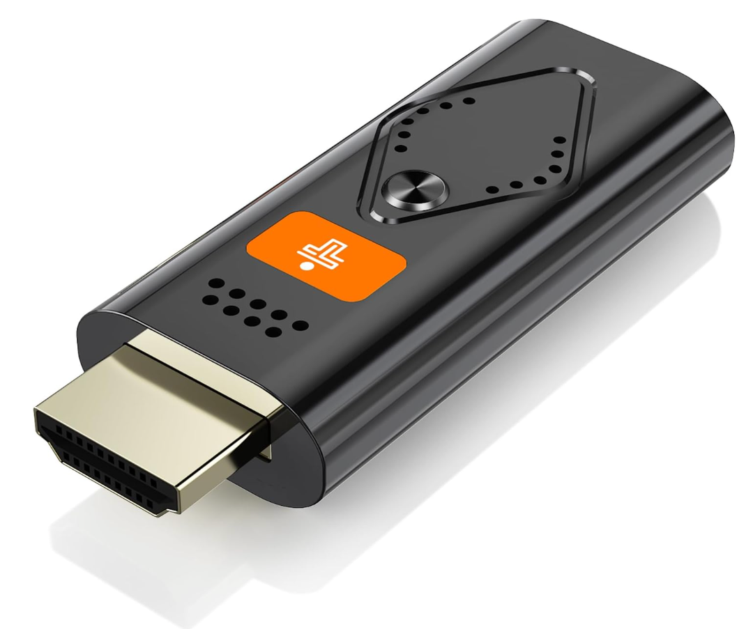Tongtion Wireless Display Dongle Adapter, Portable Transmitter 1080p HDMI Streaming, AirPlay/Miracast, 5GHz WiFi | Plug & Play for iOS&macOS
