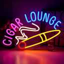 Cigar Lounge Neon Sign for Wall Decor, Cigarette Led Signs for Lounge, USB Dimmable Neon Lights for Reception Room Man Cave Smoke Shops Bar Party Store Home Business Pub Art Decor