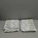 Light Blue Green Floral Vintage Curtains, Cute Whimsical Shabby Chic Curtain for Living Room Bedroom, Block Print Pattern Linen Sheer French Country Cottage Core Curtains (50"W x 84"L (Pack of 2))