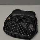 KL928 Girls Mini Backpack Bowknot Polka Dot Cute Daypacks Convertible Shoulder Bag Purse for Women (Black)