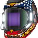 ANDELI Welding Helmet with 4 LED Light, Panoramic Large Viewing Screen 3.94"X3.74" True Color Auto Darkening Welding Helmet, 6 Arc Sensor 4/5-9/9-13 Type-C Charging