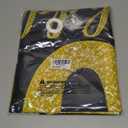 IVN 50th Birthday Door Cover 71x35 Inch Black Gold Birthday Banner for Party Decorations Balloons Stars Fireworks Backdrop Sign for Men Women Photo Booth Prop Wall Decor