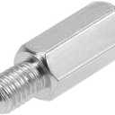 uxcell M4x12mm+6mm Male-Female Hex Nickel Plated PCB Motherboard Spacer Standoff for FPV Drone Quadcopter, Computer & Circuit Board Silver Tone 20pcs