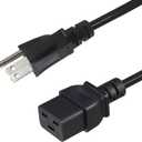NEMA 5-15P to C19 Power Cord, North American 3 Prong NEMA 5-15P to C19 Female Extension Power Cord, 16AWG SJT 6FT Extension Cable for PDU/UPS/Servers