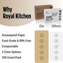 White Paper Sandwich Style Bags (200) 6"x 1"x 8" Dry Wax Grease Resistant Bags. Perfect for Sandwiches, Cookies, Pastries, Take Out, and Gifts