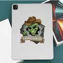 3 x Scary Peeking Alien Coming Out of Your Wherever Bumper Vinyl Decals 5 Inch, Alien Car Sticker for Car Laptop Wall Window.