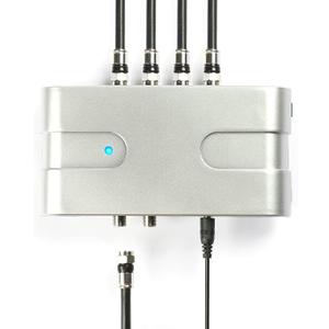PBD 4 Way Amplified Splitter Clears Up Pixelated Low-Strength Channels Distributes Signal to Multiple TVs Antenna Signal Booster