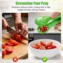 2PC 2026 New Grape Cutter Tool, Fruit Slicer Cuts Grapes, Cherry Tomatoes & Strawberries into 4 Pieces, Handheld Quarter Fruit Cutter Kitchen Gadget for Salad & Snack, BPA-Free