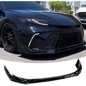 Front Bumper Lip Splitter Spoiler Fit for Toyota Camry SE/XSE 2025 2026 Air Chin Body Kit Exterior Accessories(Gloss Black)