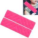 COFSODI Car Seat Belt Cover Pad, Comfortable Seat Strap Pads, Compatible with All Models of Seatbelt Covers, Can Be Used As A Backpack Shoulder Pad, Essential Car Seat Shoulder Strap Pad, Pink, Pack of 2