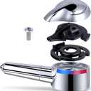 10424 Lever Handle Replacement Compatible with Delta 1700 Monitor Shower Handle, Single Lever Handles Kit, Shower Trim Kit for Tub and Shower Faucets, 5 in H X 2 in W Faucet Handle, Chrome