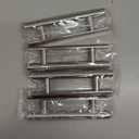 HOMOTEK 4 Pack Self-Adhesive Sliding Closet Door Handles Instant Self-Stick Cabinet Drawer Handles, Stick-On Kitchen Cabinet Pulls Furniture Handles- 5 Inch, No-Drill,Brushed Stainless Steel