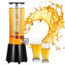 KK KMKGOKO 3-Liter Drink Dispenser Tower, 105fl oz Beverage Dispenser with Removable Ice Tube, Tabletop Drink Mimosa Dispenser (105fl oz / 3L)