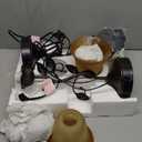 RORIANO Set of 2 Touch Vintage Table Lamps with 2 USB Ports, 3-Way Dimmable Nightstand Flower Lamps, Amber Glass Shade Rustic Leaf Lamp for Living Room Bedroom, LED Bulb Included (Bronze)