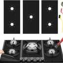 3Pcs Stove Guard for Gas Stoves, 0.3mm Stove Top Covers for Gas Burners, Easy-Clean Reusable Stove Surface Shields-Heat-Resistant Gas Range Protectors, Burner Covers for Gas Stovetop