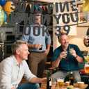 50 is Fine When You Look 39 Pre-Strung Banner for 50th Birthday Decorations Black