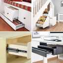 homdiy 5 Pair Soft Close Drawer Slides, 20 Inch 10 Pieces Heavy Duty Side Mount Ball Bearing, 3-Section Full Extension, 100LB Capacity (Silver) for Cabinets