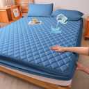 WESLEEPER Mattress Protector Waterproof Mattress Protector Mattress Bed Cover Super Soft Breathable Machine Washable Cover for Home, Bedroom, Hotel (Blue, Full)