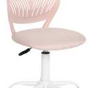 FurnitureR Writing Task Chair for Teens Boys Girls 360 Rolling Wheels Fabric Soft Pad Seat Breathable Backrest, Height Adjustable Liftup 29.5"-34.3", Morandi Pink