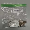 Lucrum Compatible with Honda Key Fob Cover & Leather Keychain - TPU Keyfob Case for Accord Civic CR-V HR-V Pilot Ridgeline, For 5 Button Remote (2022-2026) - White and Gold