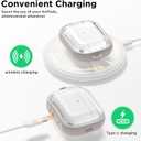 2 x for Airpods Pro 3 Case Clear, Soft TPU Transparent Anti-Yellowing for Apple AirPods Pro 3rd Generation (2025) Case Cover for Men & Women with Keychain, Military-Grade Shockproof, Clear+Stone