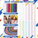 Huskein 200PCS Mardi Gras Beads, 33" Bead Necklace, Colorful Mardi Gras Accessories, Women Men Party Beads Parade Throws Bulk for Christmas Pirate Baby Shower Carnival Birthday Party Supplies Decor