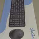 Wireless Keyboard and Mouse Combo, Ergonomic Full Size Typewriter Retro Round Keycaps Keyboard, Compatible with Windows, PC, Perfer for Home and Office Keyboards (Black