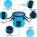 AUTODECO Collapsible Bucket 5 Gallon Container Folding Water Bucket Portable Wash Basin 20L