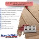 HS116100RD Plastic Construction Shims/Spacers, 100 Pack, 1/16-Inch, Red