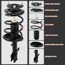 MOSTPLUS Front Pair Complete Strut Spring Assembly Compatible for 2007-2014 Honda CR-V CRV 2.4L Replaces 11605 11606 1333365L 1333365R Left & Right Shock Coil
