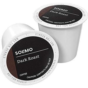 Amazon Brand - Solimo Coffee Pods, Dark Roast, Compatible with Keurig 2.0 K-Cup Brewers, 24 Count (EXP 08/18/27)